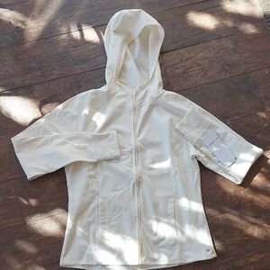 Layer 8 Womans Off White Hooded Sports Jacket